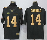 Nike Jets 14 Sam Darnold Gold Anthracite Salute To Service Limited Jersey,baseball caps,new era cap wholesale,wholesale hats
